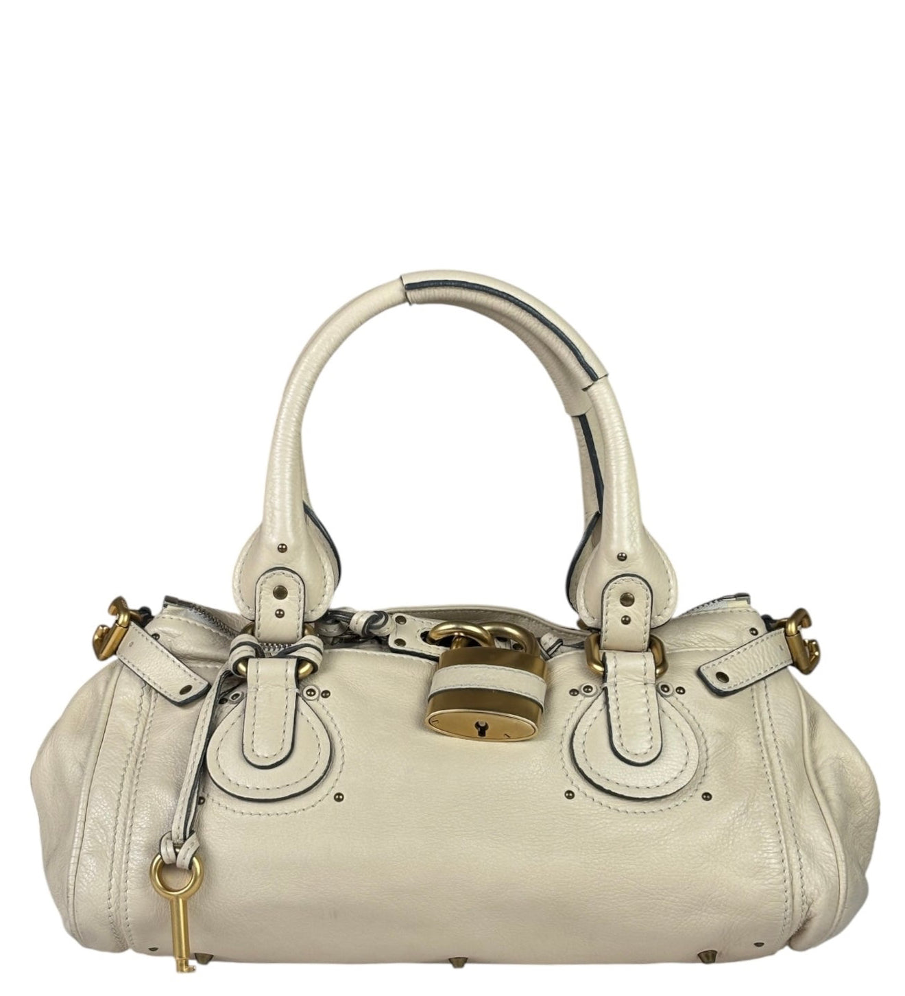 Chloe Beige Leather Paddington Shoulder Bag