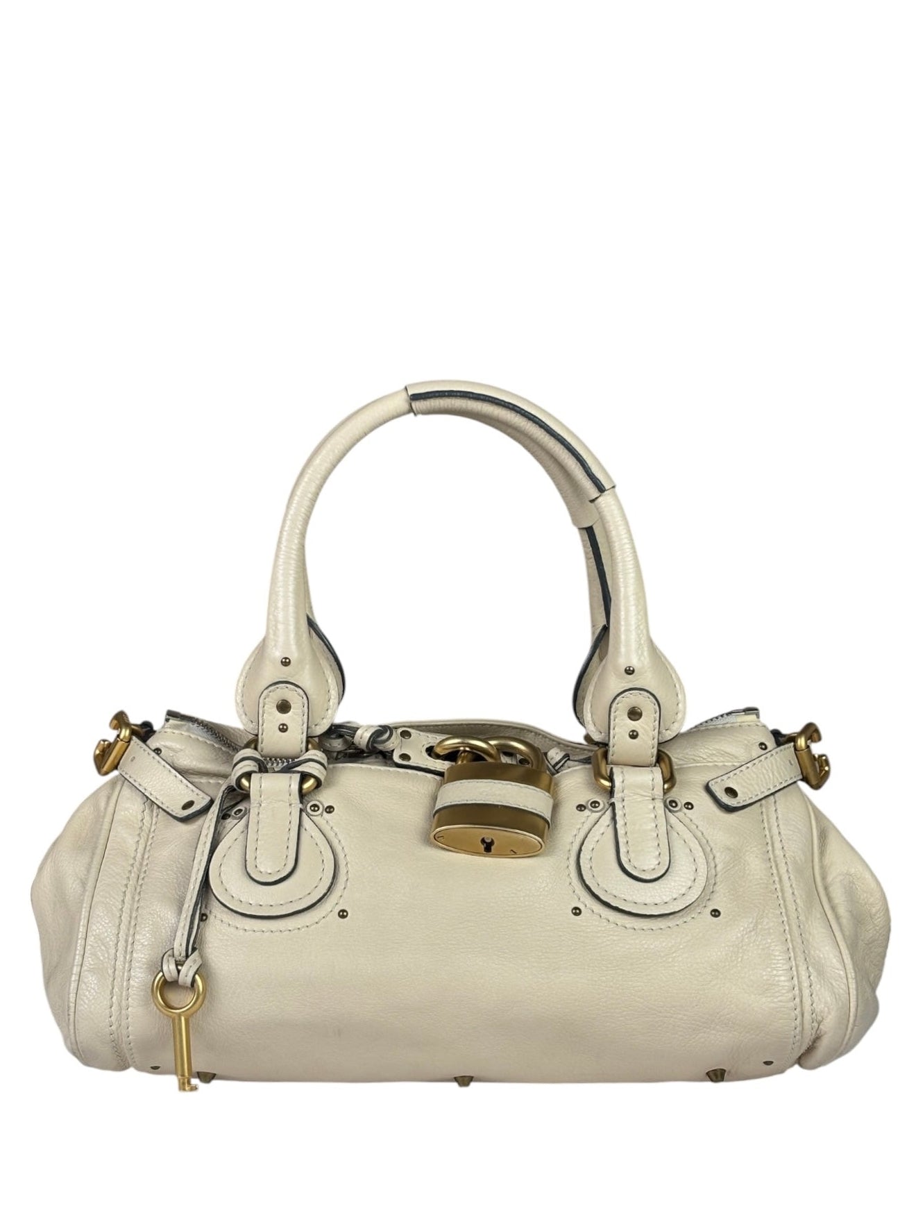 Chloe Beige Leather Paddington Shoulder Bag