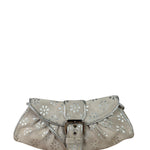 Celine Grey/Silver Suede/Leather Daisy Pochette