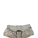 Celine Grey/Silver Suede/Leather Daisy Pochette
