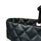 Chanel Black Quilted Leather Ligne Cambon Tote Bag 2004