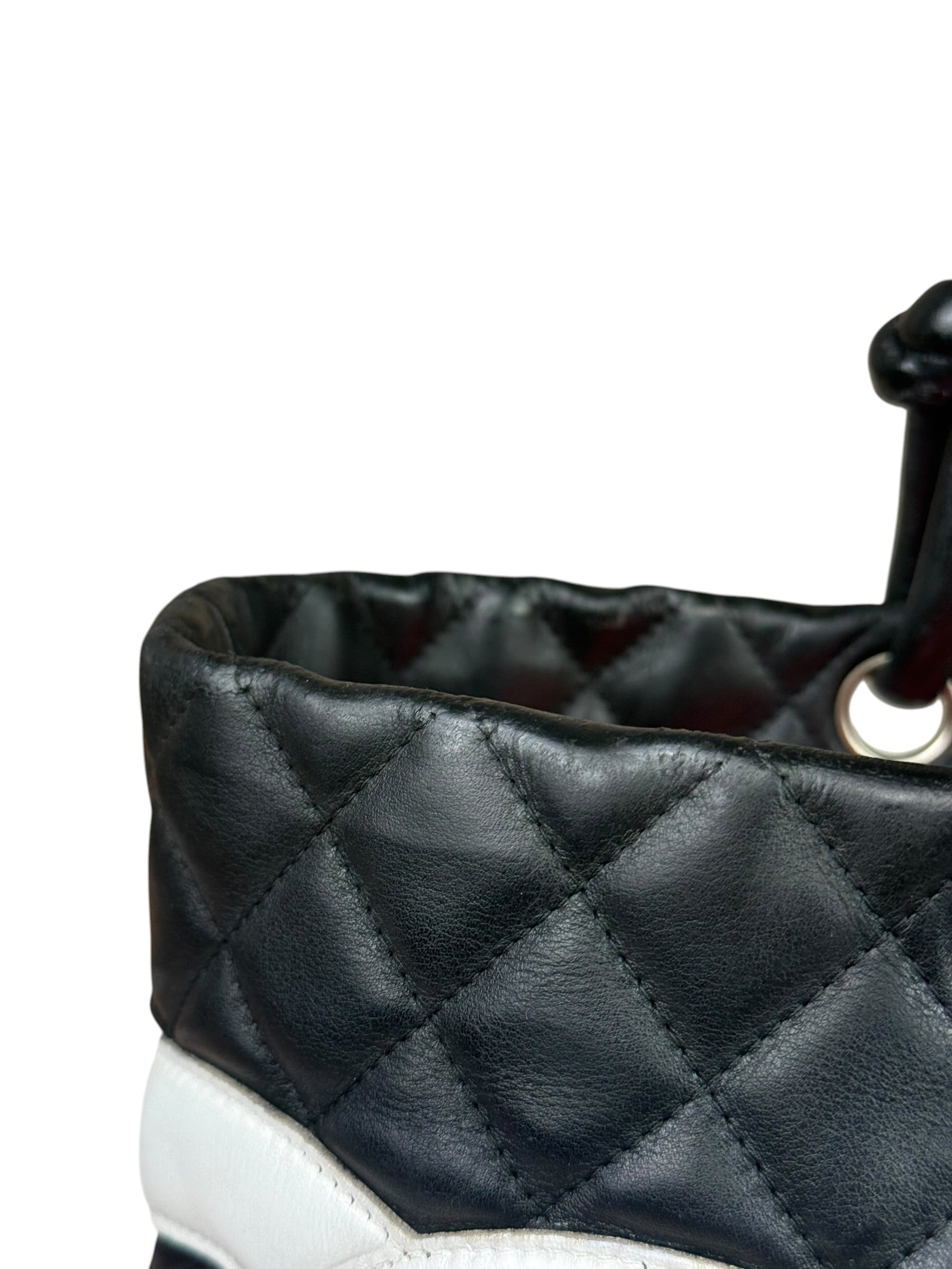 Chanel Black Quilted Leather Ligne Cambon Tote Bag 2004