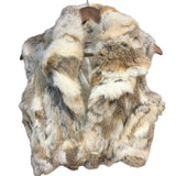 Vintage Les Arleqin Rabbit Fur Sleeveless Coat