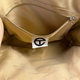 Telfar Cream Leather Medium Shopping Tote Bag