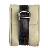 Cartier Must De Round Silver Roman Dial Blue/Brown Band