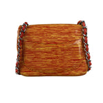 Chanel Mini Square Classic Striped Patent Single Flap Bag 2013