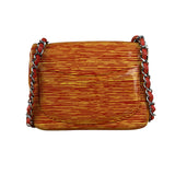 Chanel Mini Square Classic Striped Patent Single Flap Bag 2013