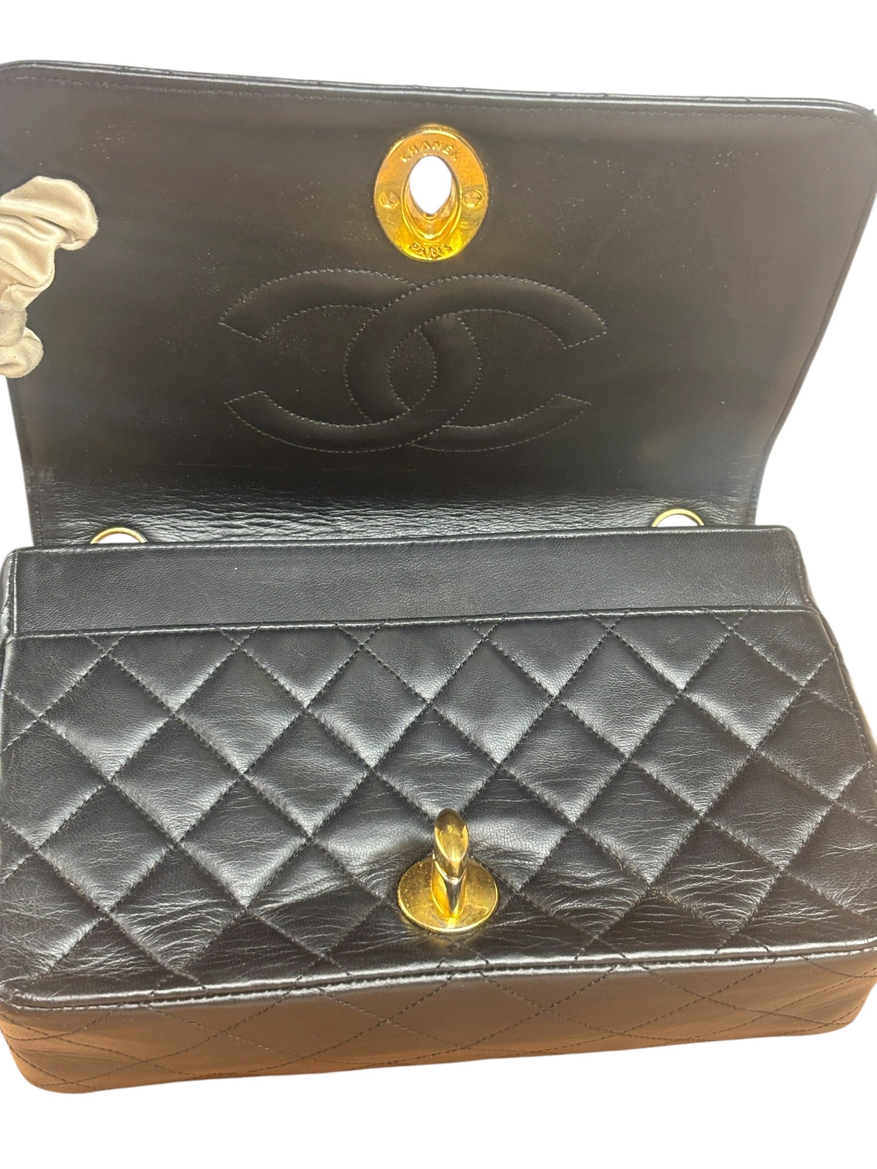 Chanel Black Small Quilted Flap Shoulder Bag 86-88