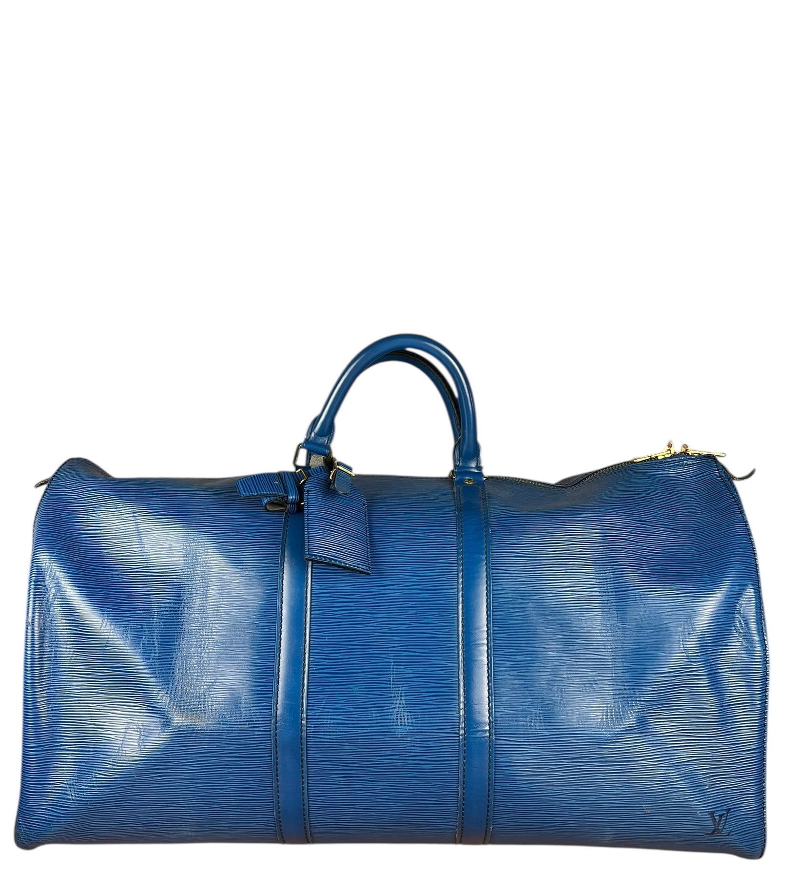 Louis Vuitton Blue Epi Keepall 55