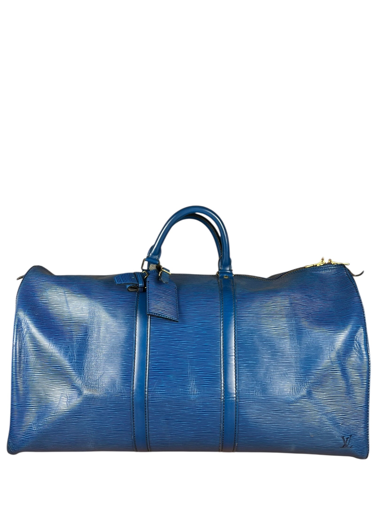 Louis Vuitton Blue Epi Keepall 55