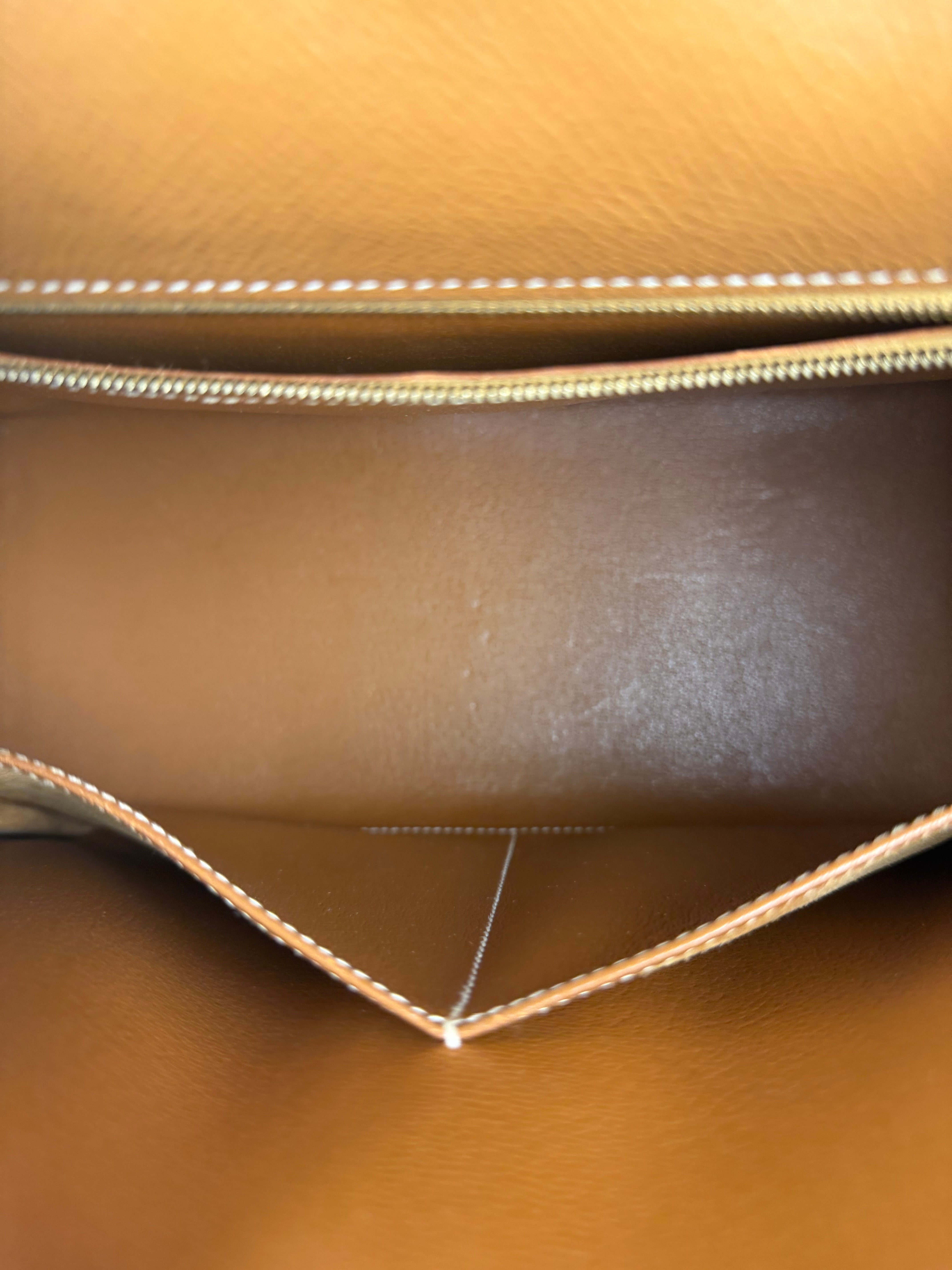 Hermes Kelly 32 Sellier Epsom Gold Handbag 1995