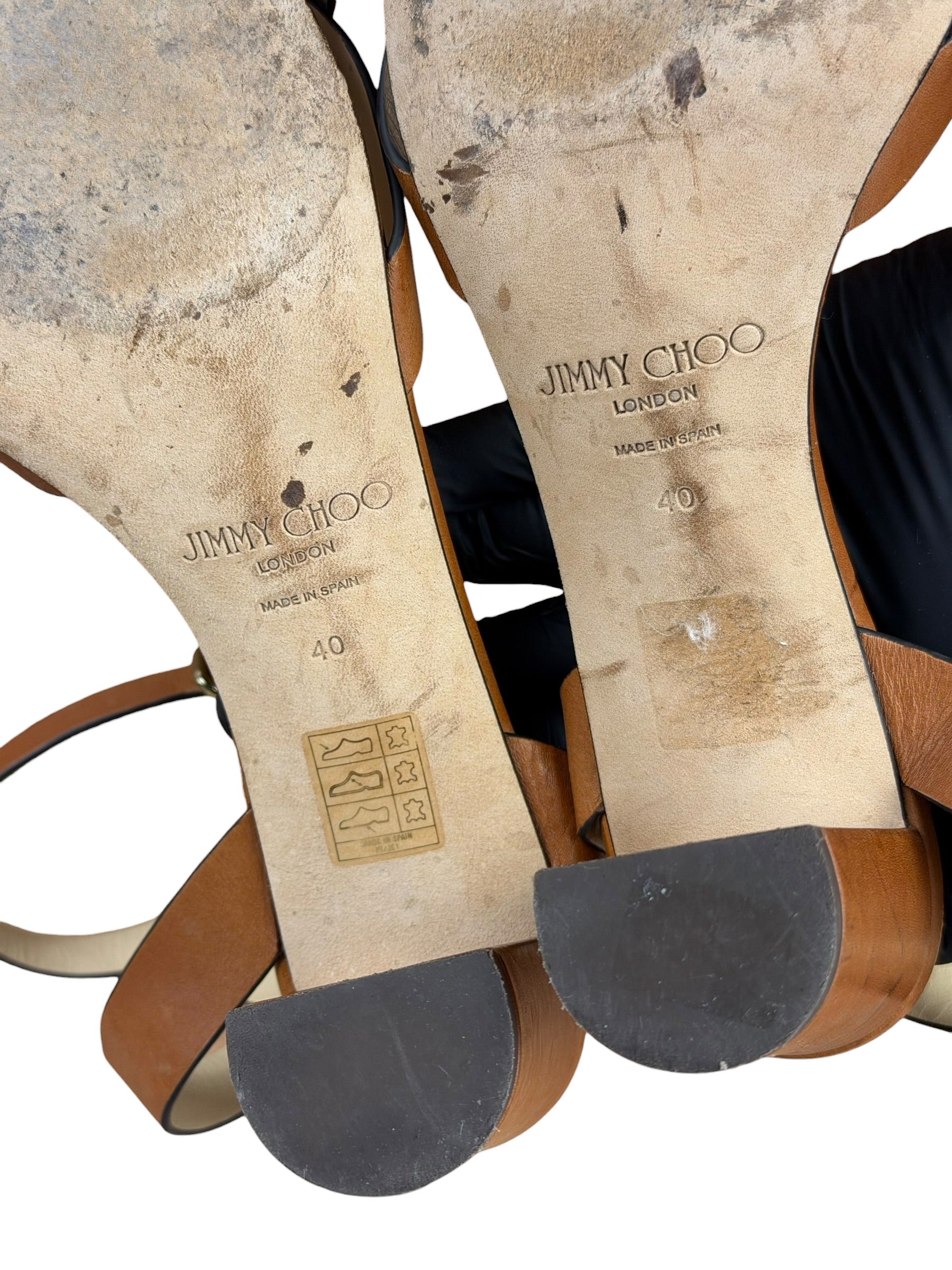 Jimmy Choo Brown Vachetta Leather Sandals