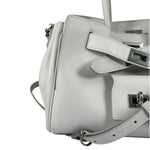 Balenciaga White Leather Bel Air Carry All Handbag