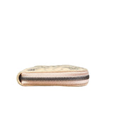 Bottega Veneta Pink Intreccio Snake Leather Long Wallet