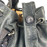 Balenciaga Grey Lambskin Giant Brogues Pompom Two-Way Bag