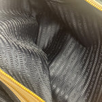 Prada Denim White Leather Trim Saffiano Handbag