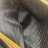 Prada Denim White Leather Trim Saffiano Handbag