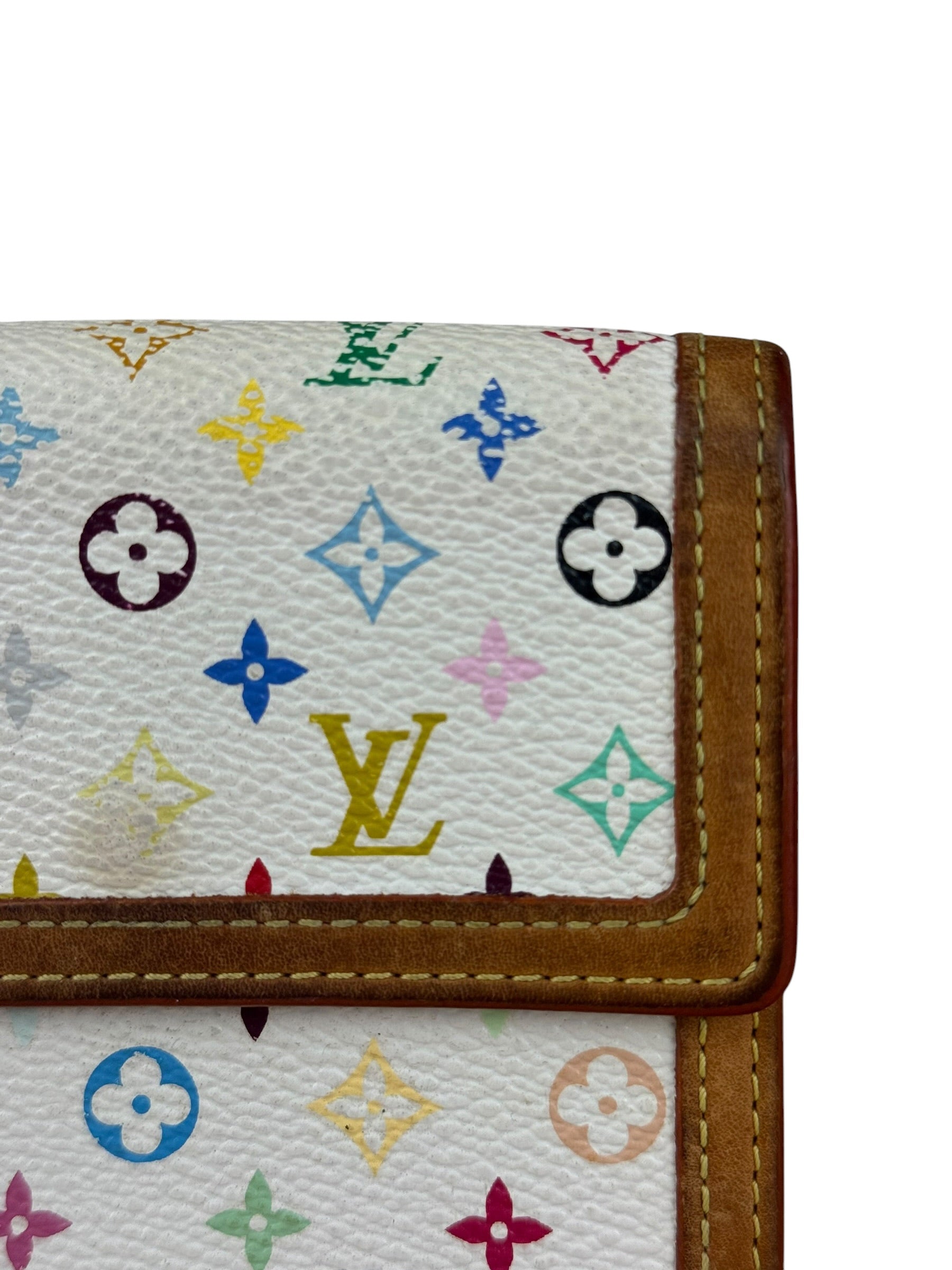 Louis Vuitton White Murakami Compact Wallet