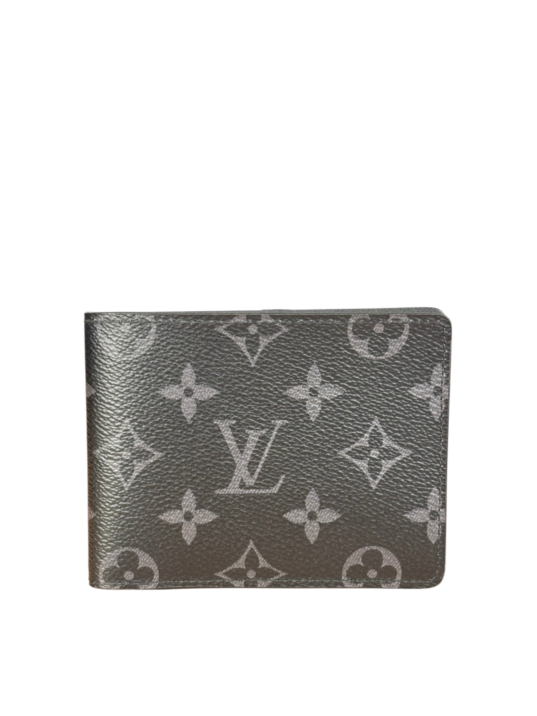 Louis Vuitton Black Leather Monogram Slender Multiple Wallet