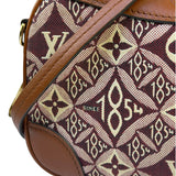 Louis Vuitton Burgundy/Brown Leather Trim Mini Deauville Crossbody Bag