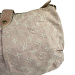 Louis Vuitton Vintage Rose Pink Monogram Denim Slightly Hobo Bag