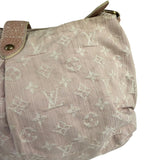 Louis Vuitton Vintage Rose Pink Monogram Denim Slightly Hobo Bag