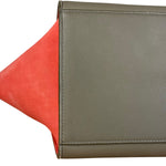 Celine Tricolor Trapeze Pebbled Leather Hand Bag