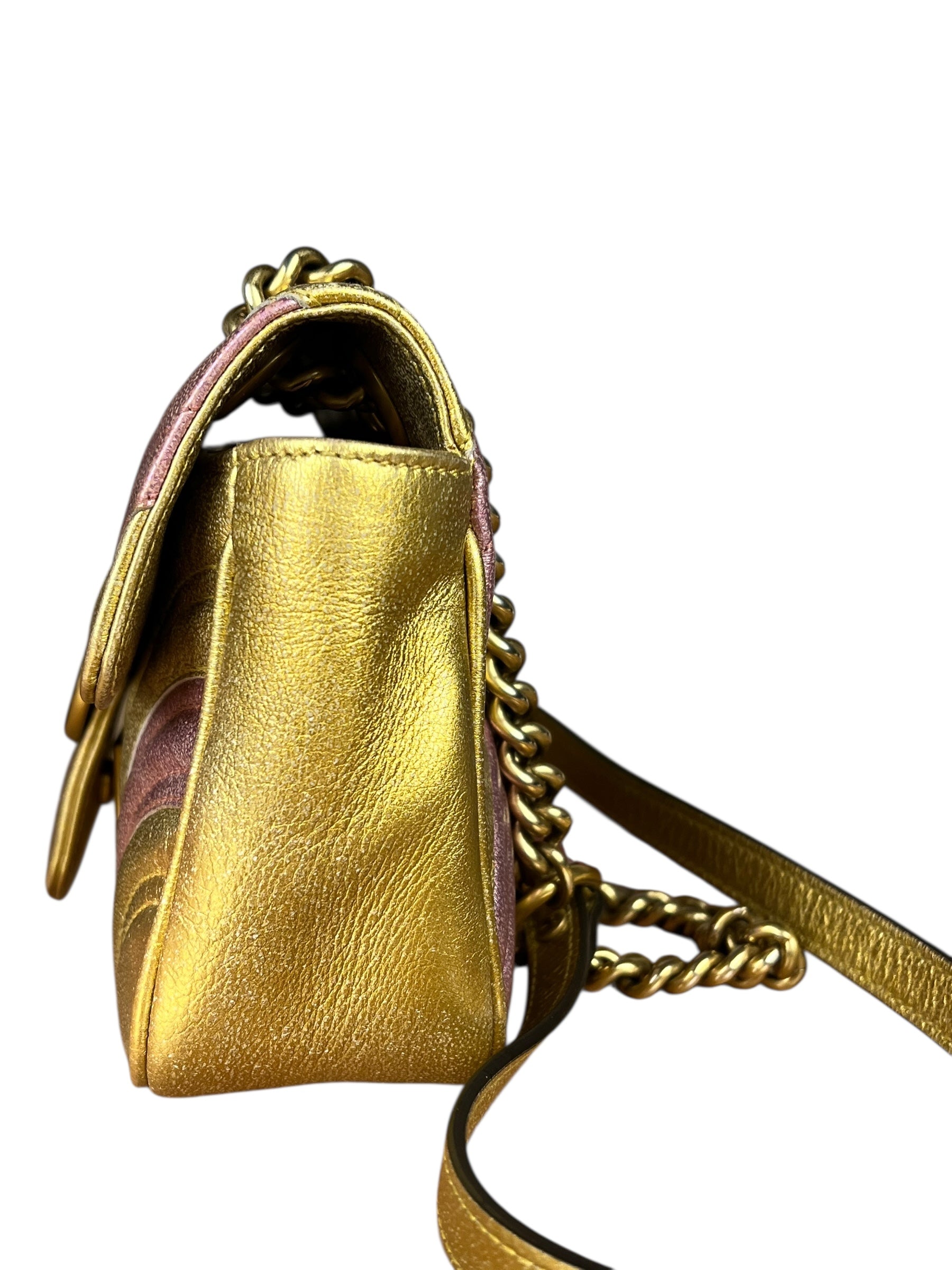 Gucci GG Metallic Marmont S Flap Bag