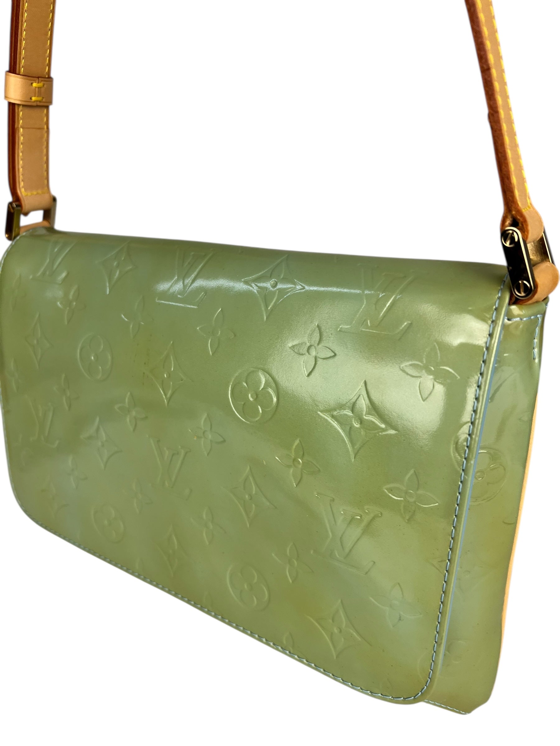 Louis Vuitton Monogram Vernis Green Thompson Shoulder Bag