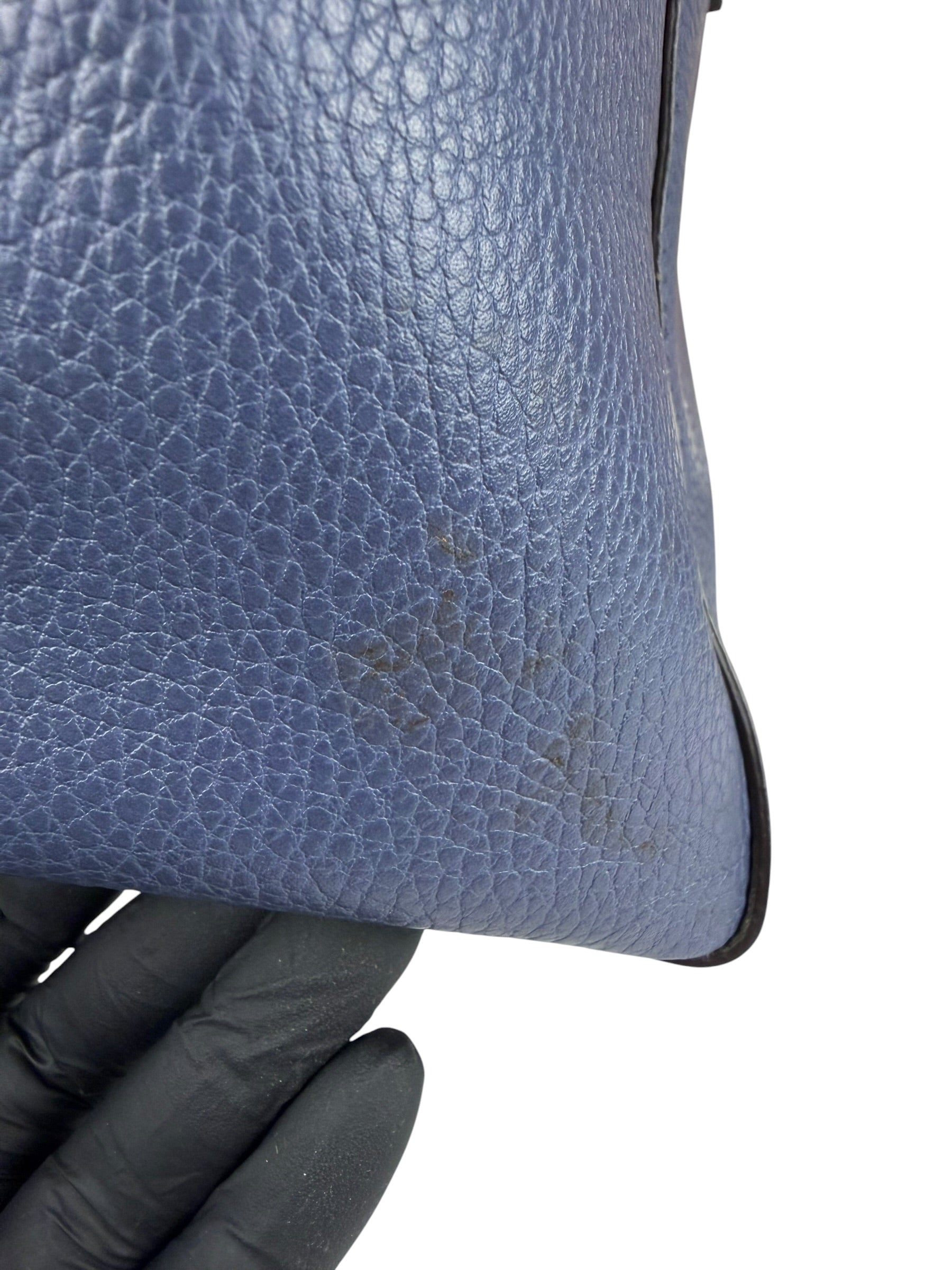 Gucci Navy Blue Swing Leather Tote Bag