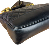 Chanel Black Lambskin Shopper Tote 90s