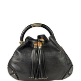 Gucci Black Leather Indy Hobo Bag