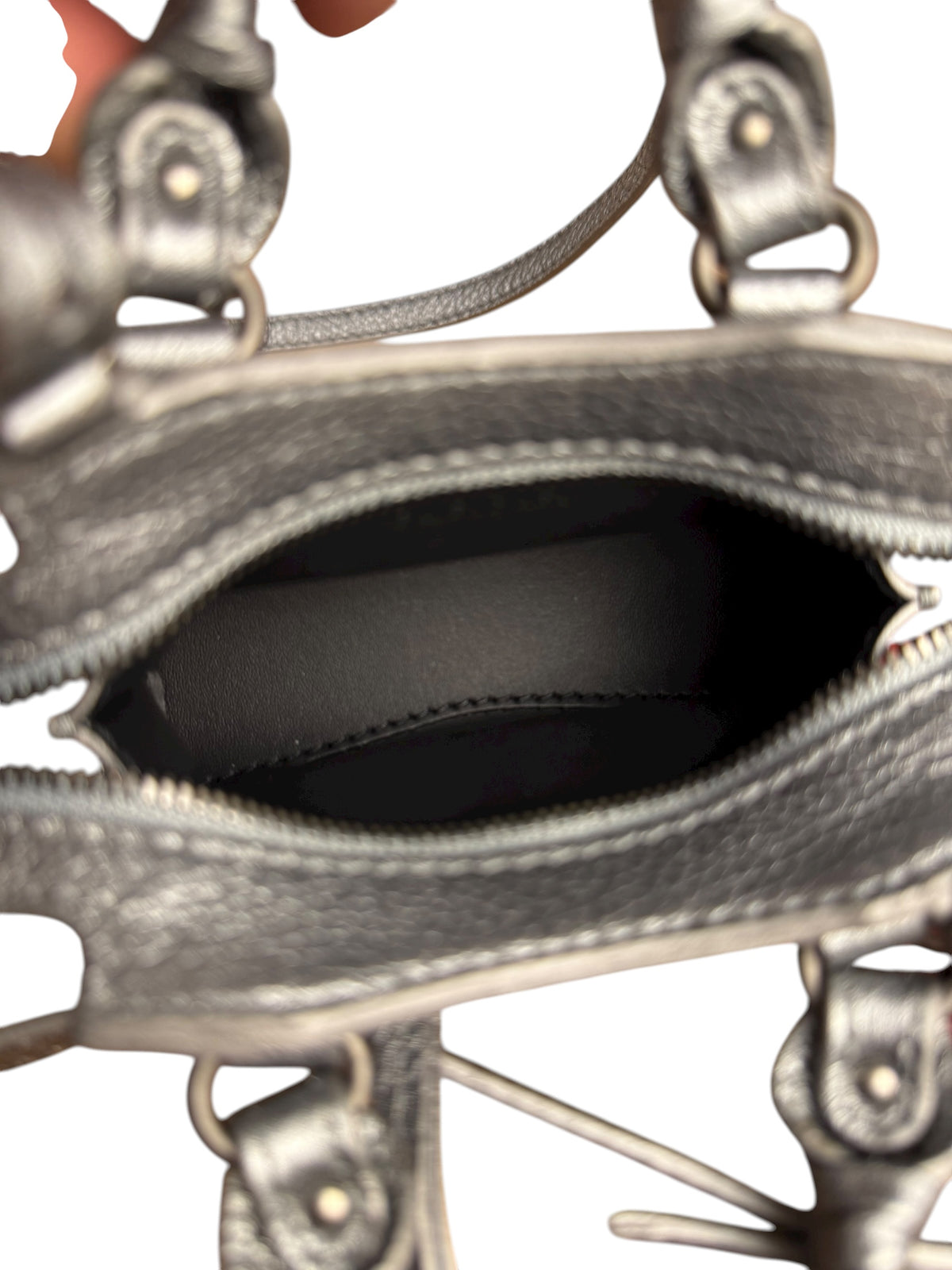 Balenciaga Nano City Bag Silver