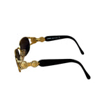 Fendi Gold/Blue Oval Metal Framed Sunglasses