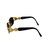 Fendi Gold/Blue Oval Metal Framed Sunglasses