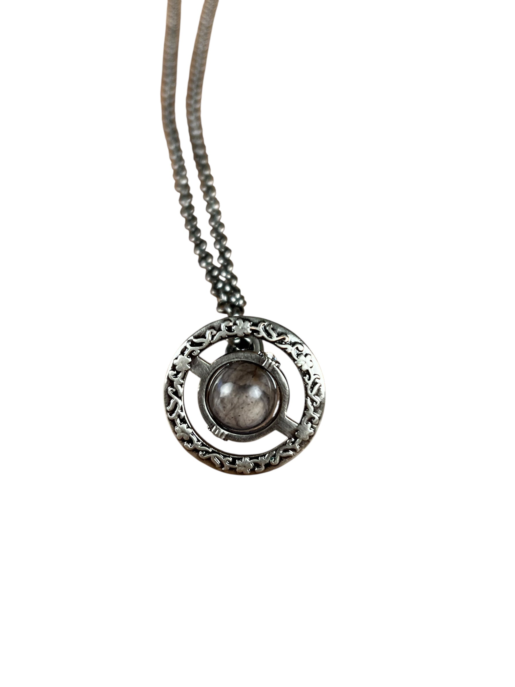 Vivienne Westwood Gunmetal 3D Marble Orb Necklace
