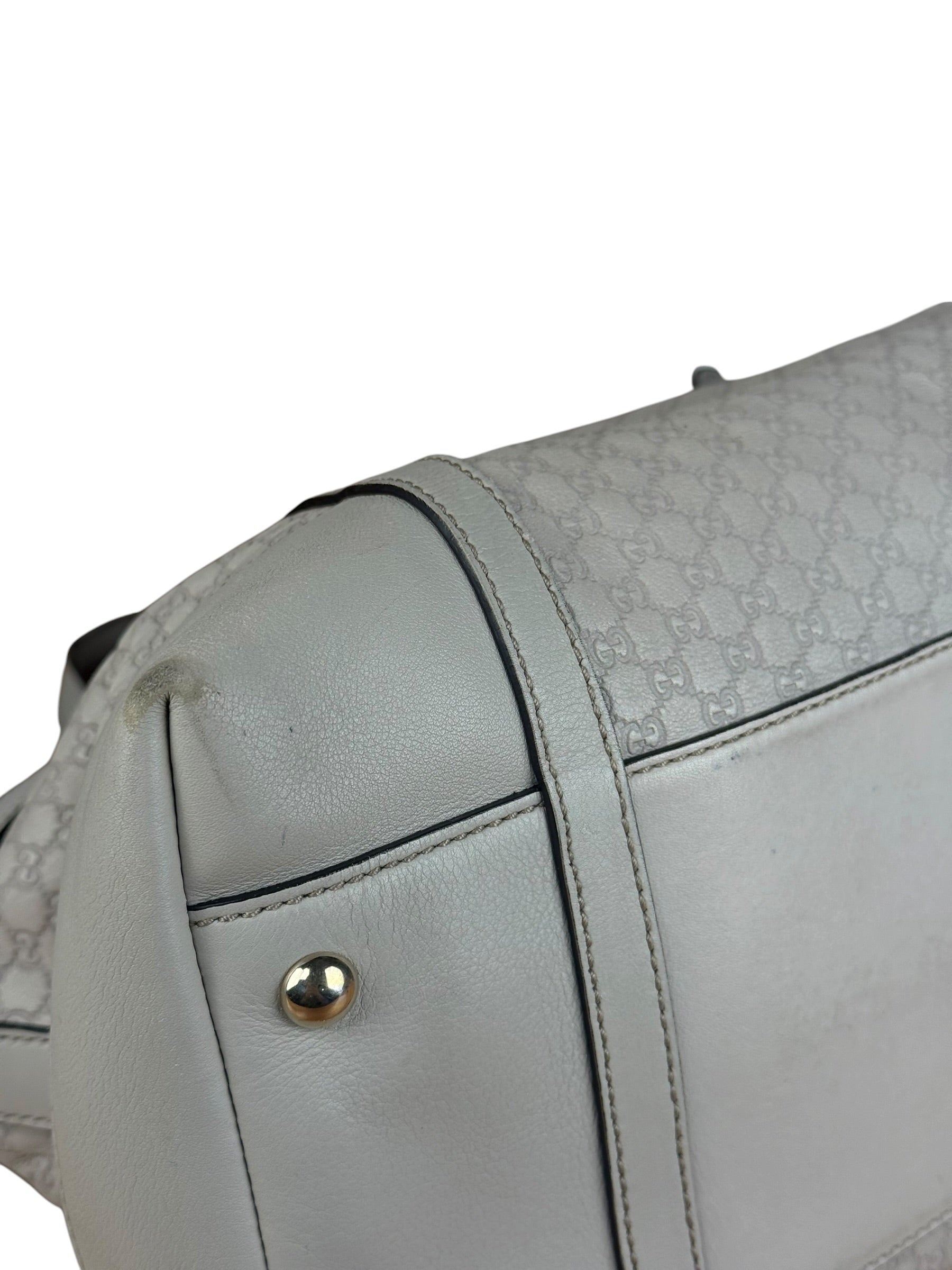 Gucci Vintage Beige Leather GG 2Way Bag