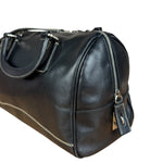 Prada Vintage Black Leather Mini Boston Bag