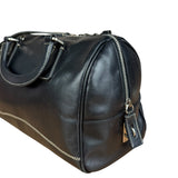 Prada Vintage Black Leather Mini Boston Bag