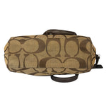 Coach Brown Leather Trim Signature Canvas Tote Bag