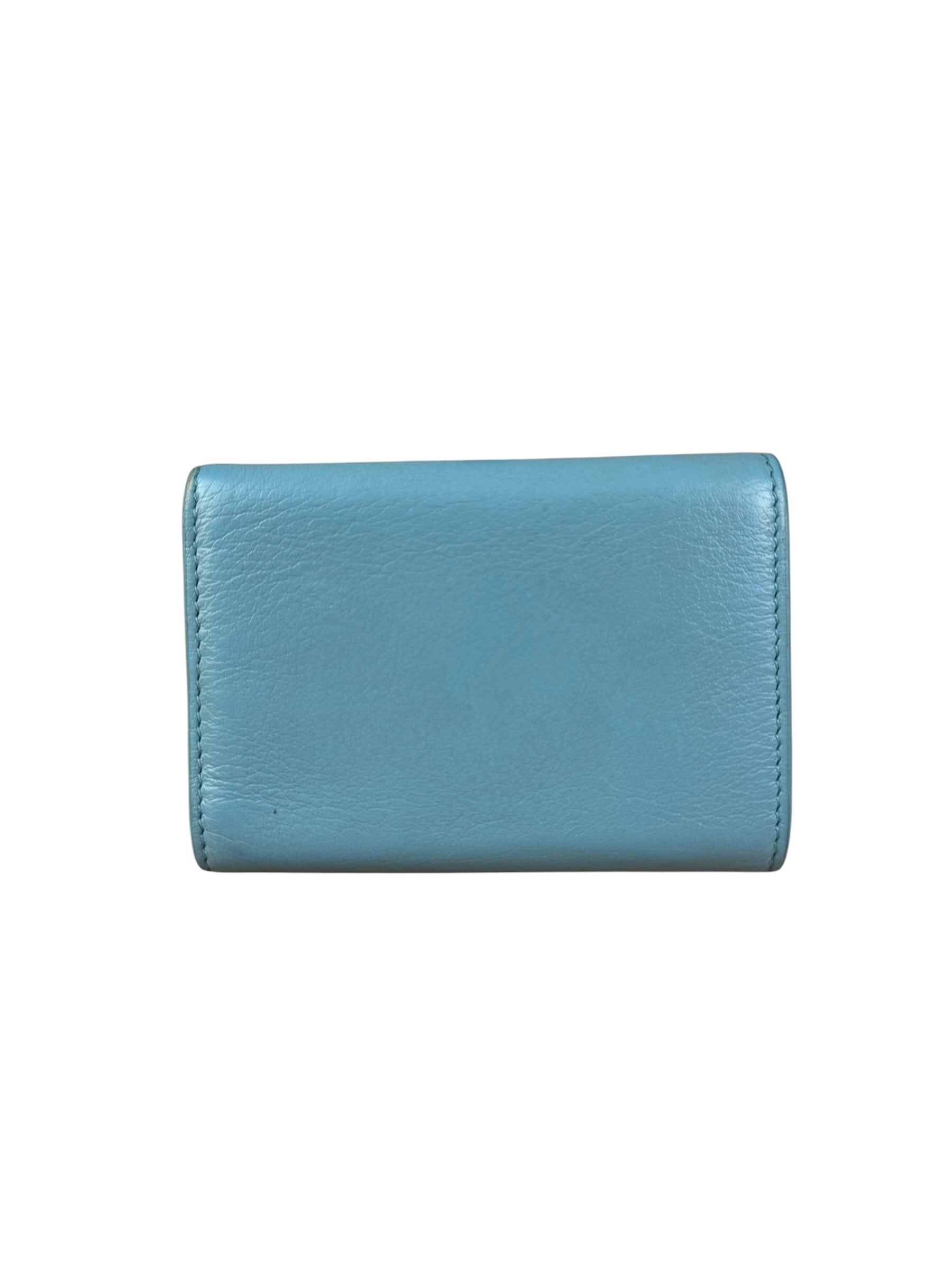 Balenciaga Baby Blue Tri-Fold Wallet
