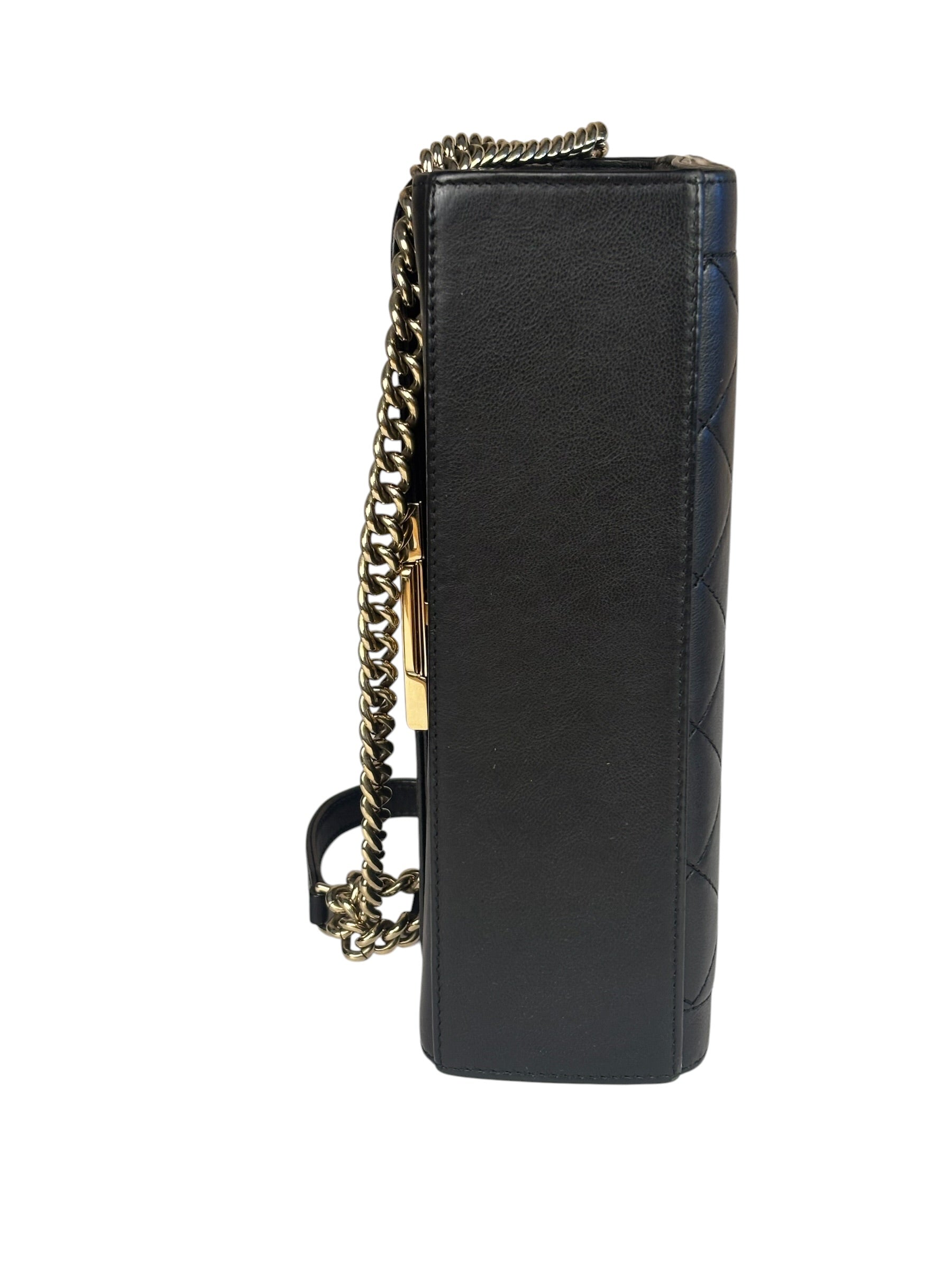 Chanel Black Leather Paris-Cuba Click Flap Bag 2017