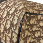 Christian Dior Brown Leather Trim Trotter Boston Bag