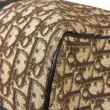 Christian Dior Brown Leather Trim Trotter Boston Bag