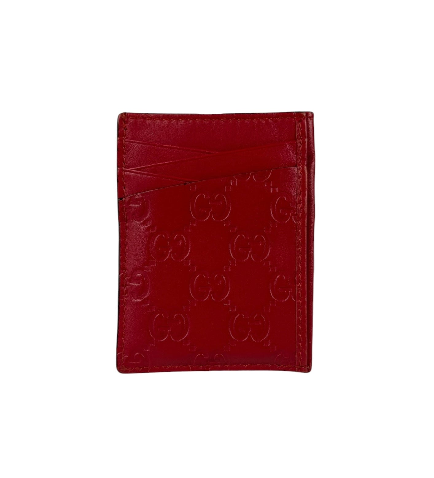 Gucci GG Red Leather Cardholder