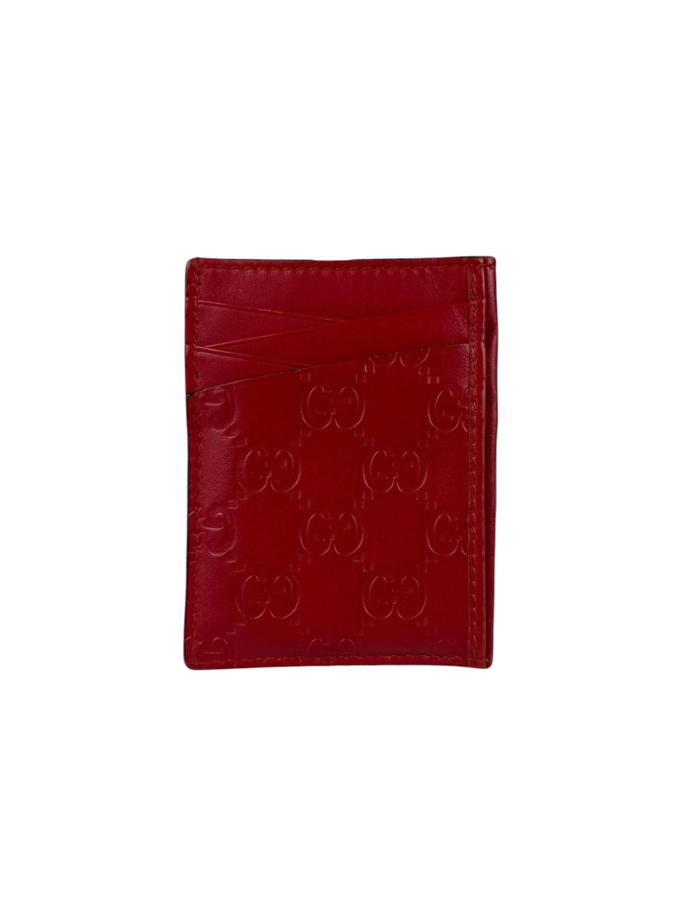 Gucci GG Red Leather Cardholder