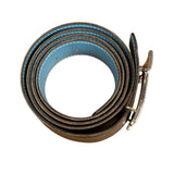Hermes Tuareg H Solid Silver Buckle Black/Blue Belt
