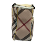 Burberry Beige Nova Check Canvas Patent Leather Tote Bag