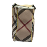 Burberry Beige Nova Check Canvas Patent Leather Tote Bag