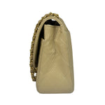 Chanel Beige Quilted Lambskin Flap Bag 90's